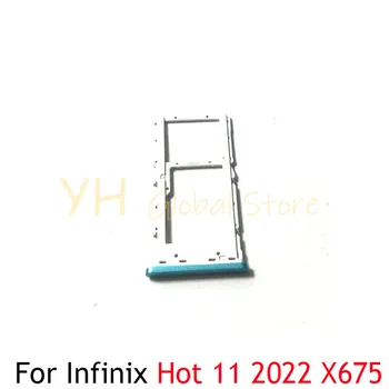 Для Infinix Hot 11 2022 X675 Слот для SIM-карты Держатель лотка Запчасти для ремонта SIM-карты