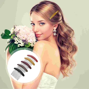 5pcs Женские боковые расчески для волос French Twist Расчески для волос Декоративные аксессуары для волос Шпилька для девочек