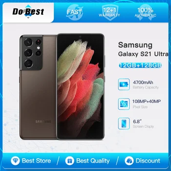 Оригинальный мобильный телефон Samsung Galaxy S21 Ultra G998U1 5G 128G/256GB ROM 6.8