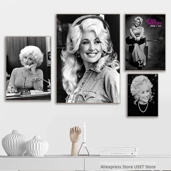 Долли Партон фото портрет плакат ,певец актер холст плакаты и принты холсты живопись украшение дома