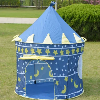 На открытом воздухе Игрушечные палатки Замок Играть Портативный Складной Tipi Prince Складная палатка Дети Крытый Cubby Play House Детские подарки