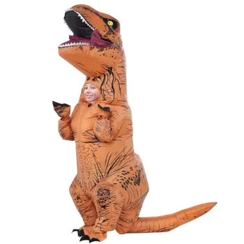 НАДУВНОЙ Костюм Динозавра T REX детский Девочка Мальчик Blowup Хэллоуин Надувной костюм Костюм для вечеринки для детей от 6 до 9 лет