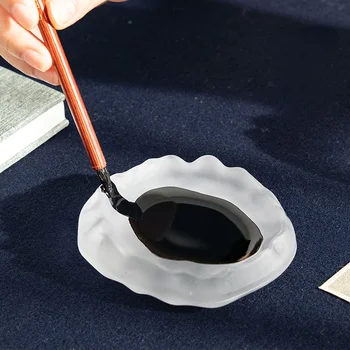 Многофункциональная тарелка для чернил ледника, специальный бассейн чернил для начинающих, практикующих каллиграфию, палитра, нанесение чернил, чернильный камень, держатель для кистей