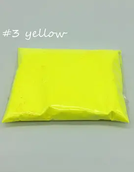  20 г желтый цвет флуоресцентный порошок люминофорный пигмент для краски печати мыло неоновый порошок лак для ногтей, 20 г / лот, просто цвет